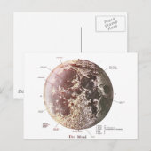 der Mond Postkarte (Vorne/Hinten)