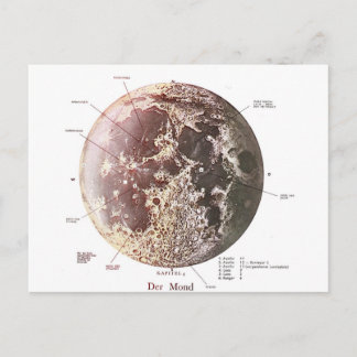 der Mond Postkarte