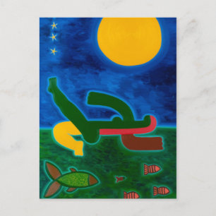 Der Mond reiste 2014 in Scorpio Postkarte