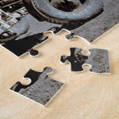 Der Mond ruderte, wobei die Erde dem Hintergrund h Puzzle (Seite)