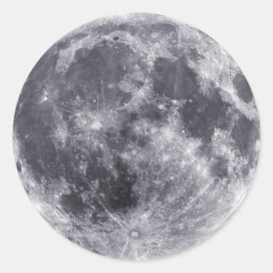 Der Mond Runder Aufkleber