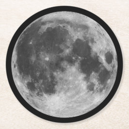 Der Mond Runder Pappuntersetzer
