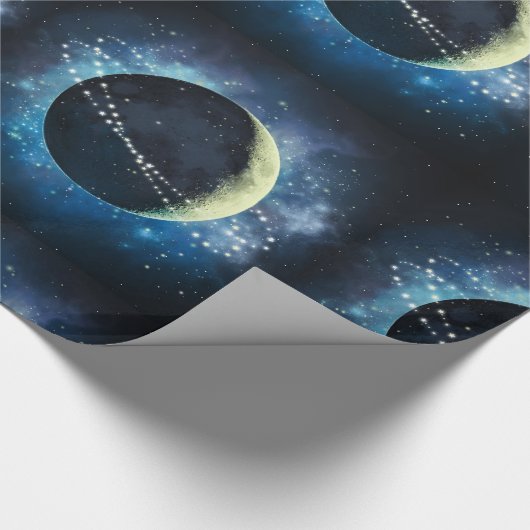 Der Mond - Schleifpapier Geschenkpapier (Ecke)