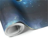 Der Mond - Schleifpapier Geschenkpapier (Rolleneckpunkt)