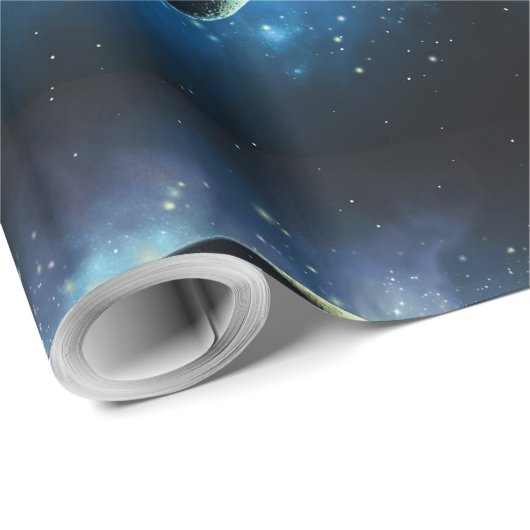 Der Mond - Schleifpapier Geschenkpapier (Rolleneckpunkt)