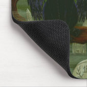 Der Mond-schwarze Katzen-Krähen-gotische Kunst Mousepad (Ecke)
