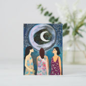 Der Mond segnet Frauen Postkarte (Stehend Vorderseite)