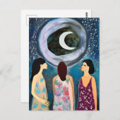 Der Mond segnet Frauen Postkarte (Vorne/Hinten)
