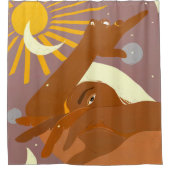 Der Mond tanzt mit mir Duschvorhang (Vorderseite)