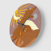 Der Mond tanzt mit mir Große Wanduhr (Winkel)