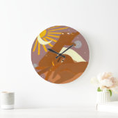 Der Mond tanzt mit mir Große Wanduhr (Zuhause)