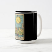 Der Mond Tarot Zweifarbige Tasse (VorderseiteRechts)