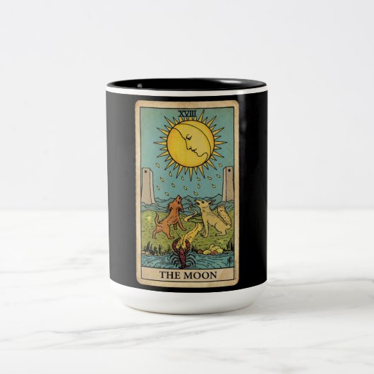 Der Mond Tarot Zweifarbige Tasse (Mittel)