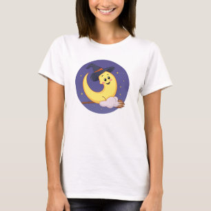 Der Mond trägt einen Hexenhut T-Shirt