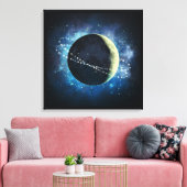 Der Mond - überwundene Leinwand (Insitu (Wohnzimmer))