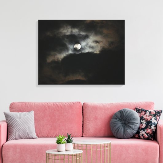 Der Mond und das Auge des gesamten Mondes Sky Leinwanddruck (Insitu (Wohnzimmer))