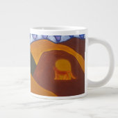 Der Mond und der Puma, die von Abschied nehmen Jumbo-Tasse (Rechts)