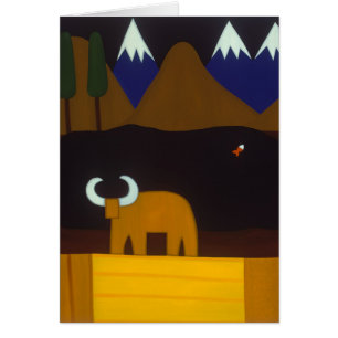 Der Mond und der Stier in den peruanischen Bergen
