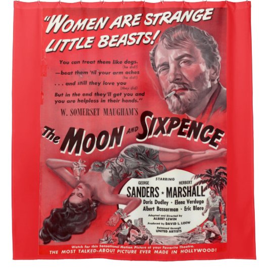 Der Mond und die Sixpenz Duschvorhang (Vorderseite)