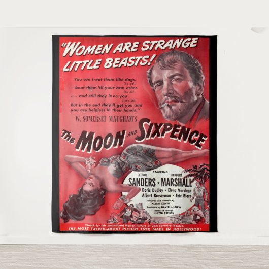 Der Mond und die Sixpenz Wandteppich (Vorderseite)