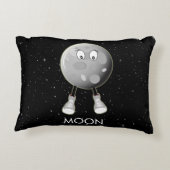 Der Mond und die Sterne im All Dekokissen (Rückseite)