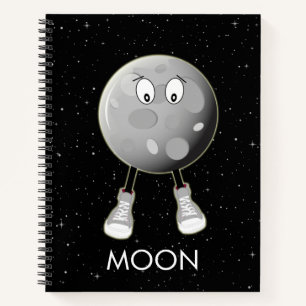 Der Mond und die Sterne im All Notizblock