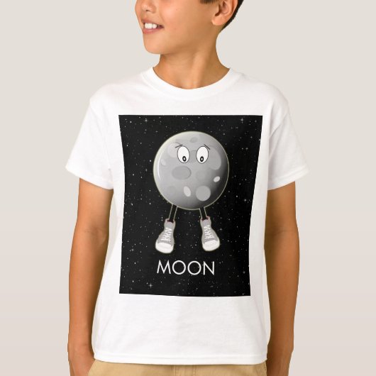 Der Mond und die Sterne im All T-Shirt (Vorderseite)