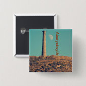 Der Mond und ein Turm: Aberystwyth Button (Vorne & Hinten)