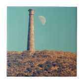 Der Mond und ein Turm: Aberystwyth Fliese (Vorderseite)
