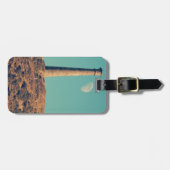 Der Mond und ein Turm: Aberystwyth Gepäckanhänger (Vorderseite horizontal)