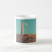 Der Mond und ein Turm: Aberystwyth Kaffeetasse (Mittel)