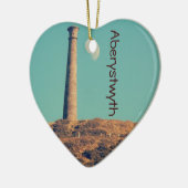 Der Mond und ein Turm: Aberystwyth Keramik Ornament (Links)