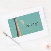 Der Mond und ein Turm: Aberystwyth Rechteckiger Aufkleber (Umschlag)