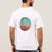 Der Mond und ein Turm: Aberystwyth, Wales T-Shirt (Rückseite)