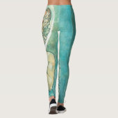 "Der Mond" von Mucha Green Leggings (Rückseite)