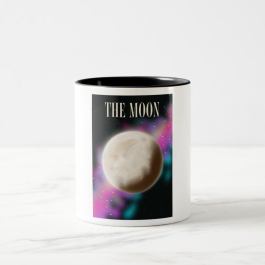Der Mond Zweifarbige Tasse (Mittel)