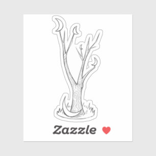 Der Mondbaum Aufkleber