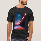 Der mondbeleuchtete Pier T-Shirt (Vorderseite)