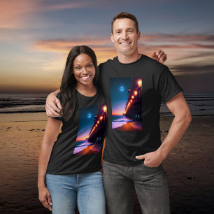 Der mondbeleuchtete Pier T-Shirt