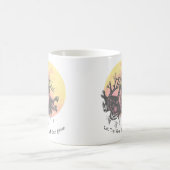 Der Mondführer, Wolf auf dem Mond und Gothic Lette Kaffeetasse (Mittel)