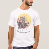 Der Mondführer, Wolf auf dem Mond und Handschrift T-Shirt (Vorderseite)