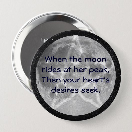 Der Mondknopf der Hexe Button (Vorne & Hinten)