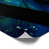 Der Mondlichter strahlt am See Poster (Ecke)