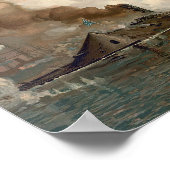 Der Monitor und die Schlacht von Merrimac in Hampt Poster (Ecke)