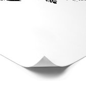 Der monochrome Wolf Poster (Ecke)