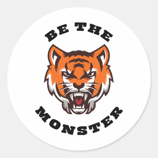 DER MONSTER RUNDER AUFKLEBER (Vorderseite)