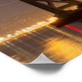 Der Monsun heute Abend über der Bay Bridge Poster (Ecke)