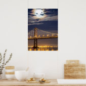 Der Monsun heute Abend über der Bay Bridge Poster (Küche)