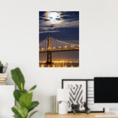 Der Monsun heute Abend über der Bay Bridge Poster (Heimbüro)