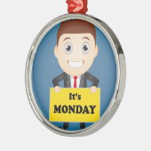Der Montag Silbernes Ornament (Links)